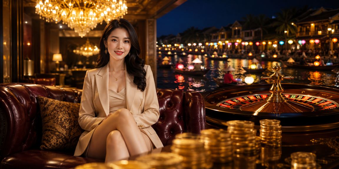 Khách hàng tận hưởng tiền thưởng trong không gian casino Hội An
